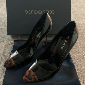 Sergio Rossi Black & Tortoise Stilettos